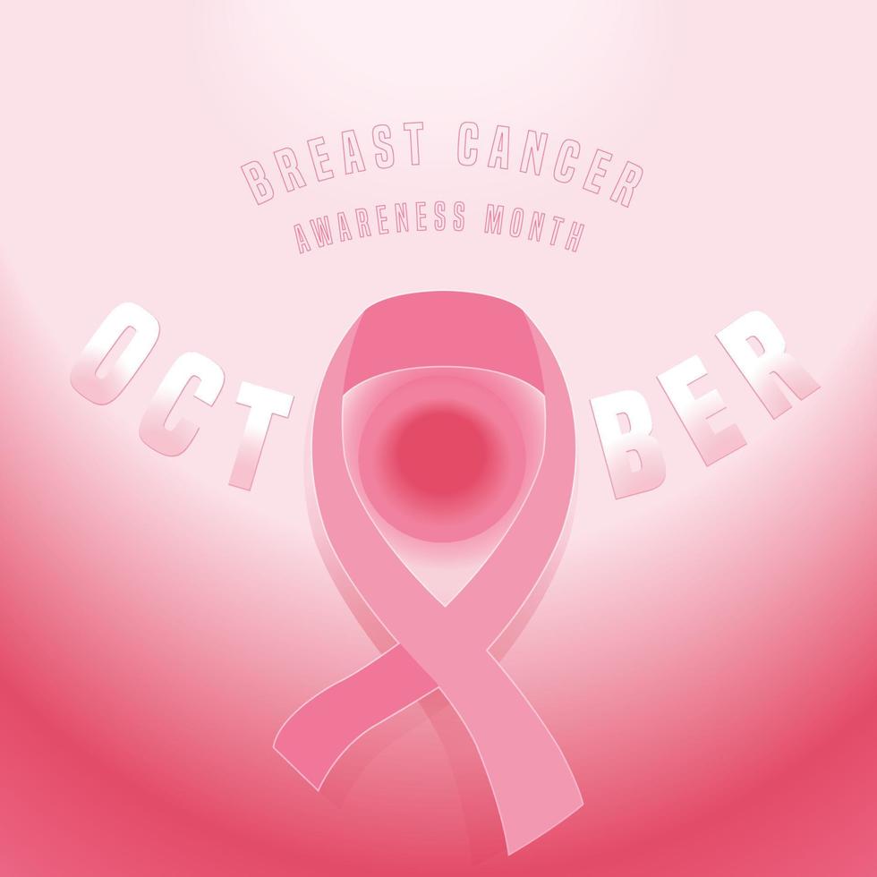 printsymbol do mês de conscientização do câncer de mama em outubro.pink fita no peito. design de conceito para modelo de pôster. ilustração. bandeira. anúncio offline online. folheto. vetor