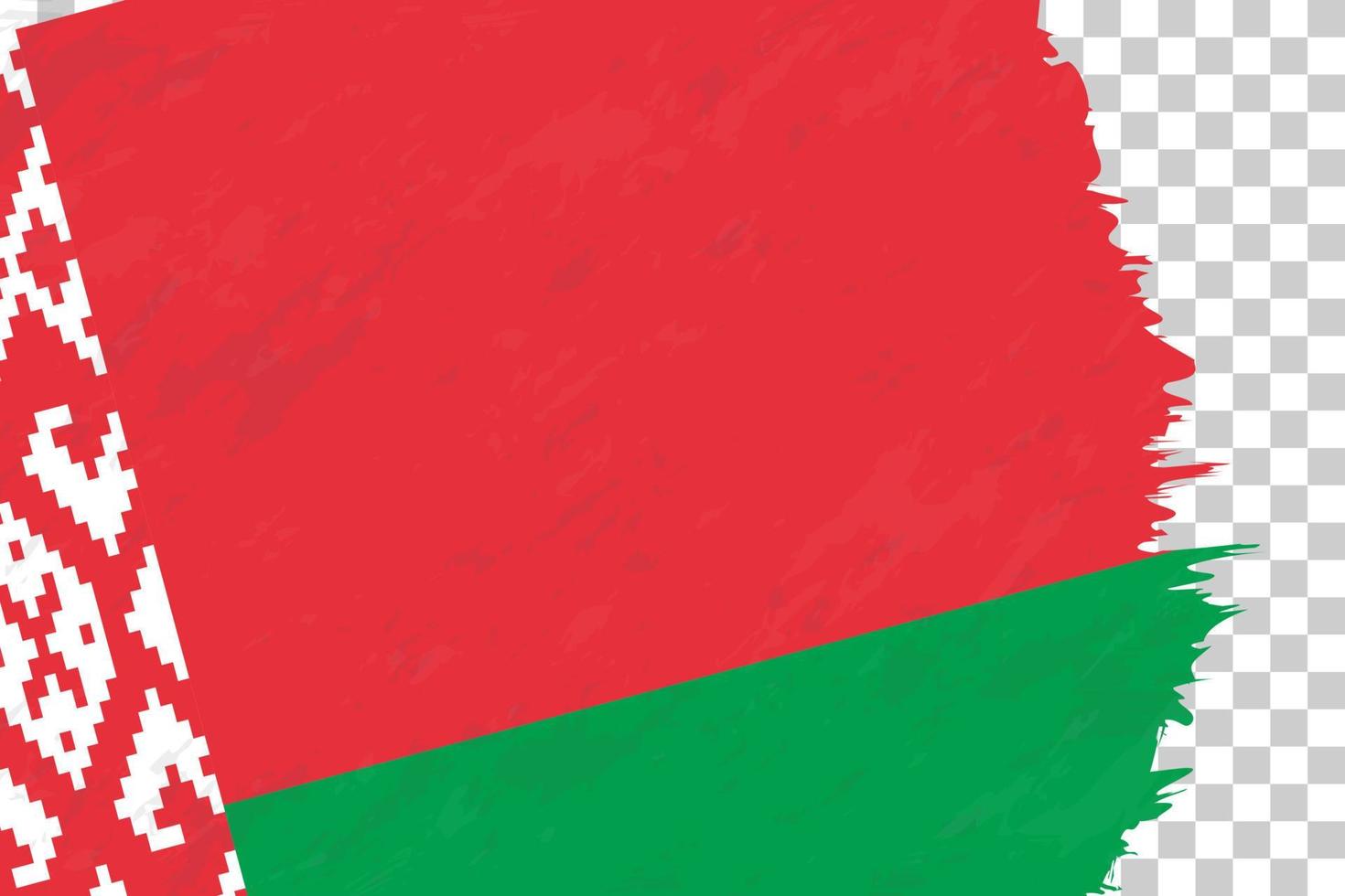 horizontal grunge abstrato escovado bandeira da Bielorrússia na grade transparente. vetor