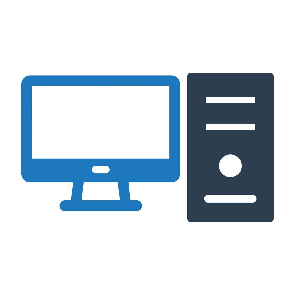 ícone de vetor de computador desktop que pode facilmente modificar ou editar