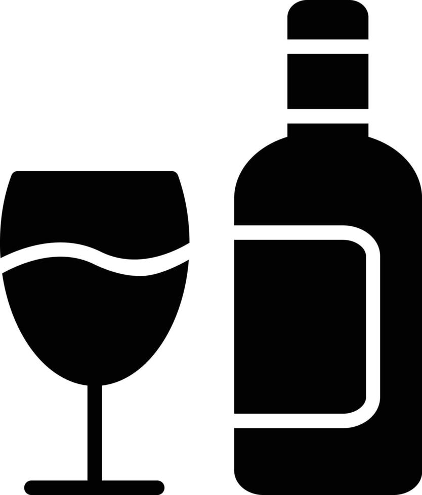 ícone de glifo de vinho vetor
