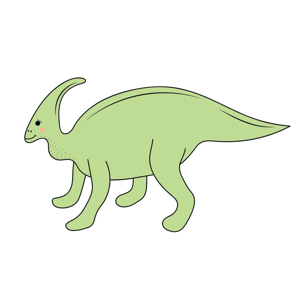 dinossauro bebê fofo. personagem pré-histórico em estilo doodle. vetor