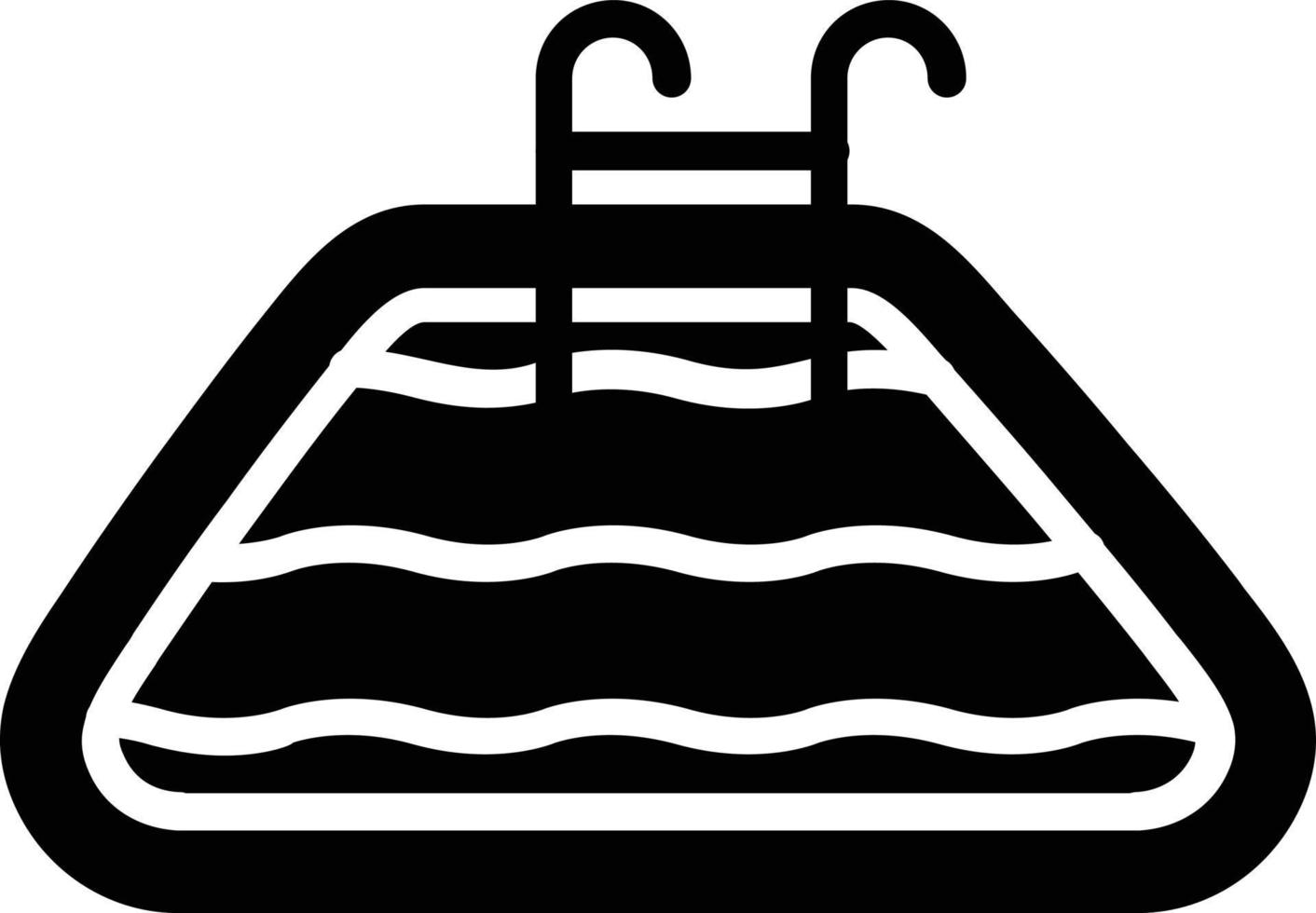 ícone de glifo de piscina vetor