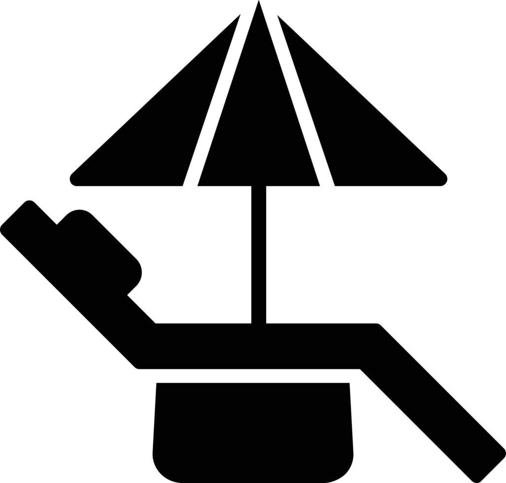ícone de glifo de poltrona vetor
