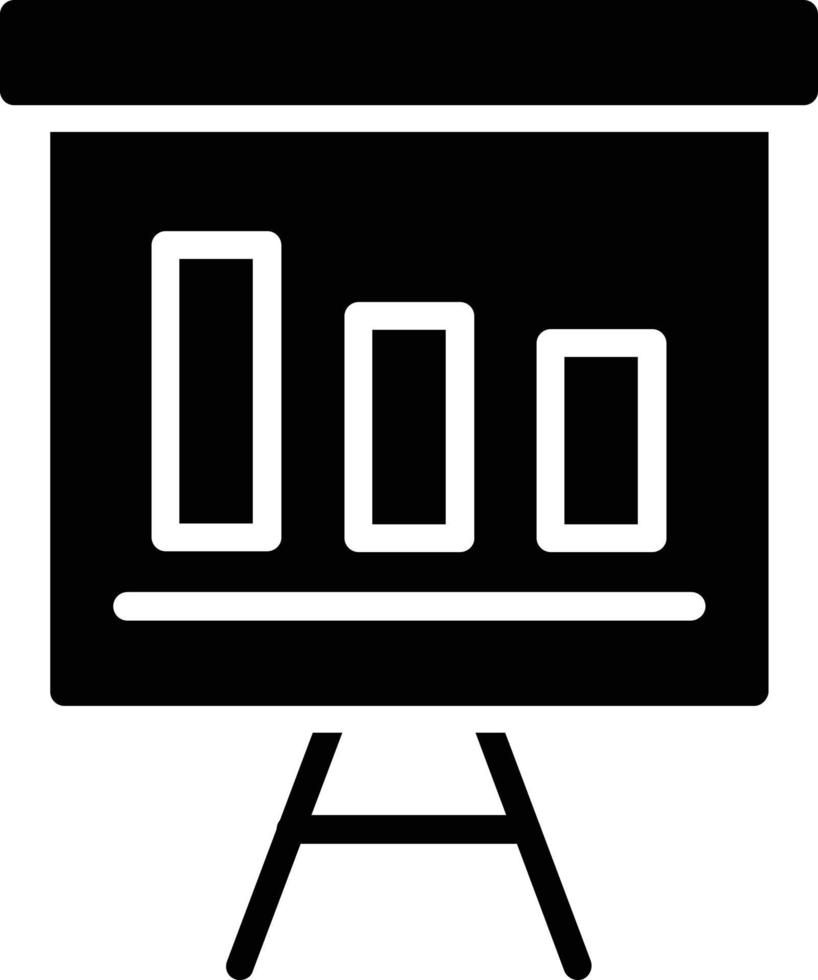 ícone de glifo de apresentação vetor