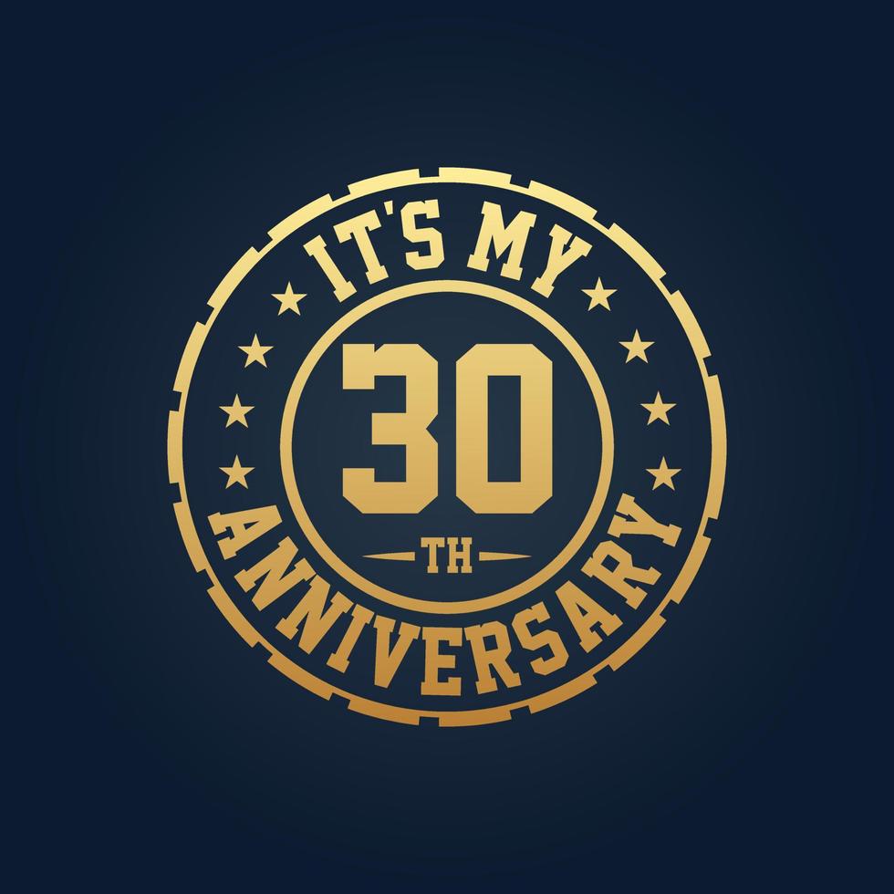 é meu 30º aniversário, celebração do 30º aniversário de casamento vetor