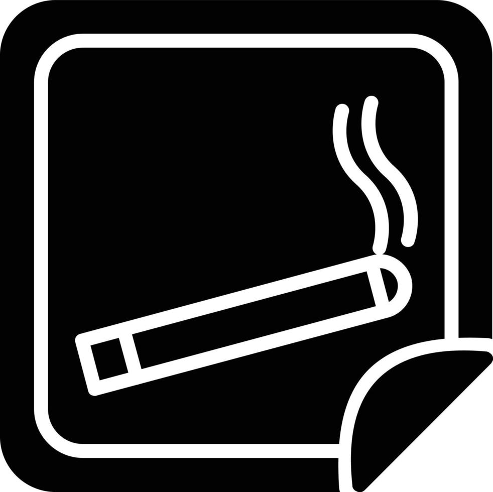 ícone de glifo de patch de nicotina vetor