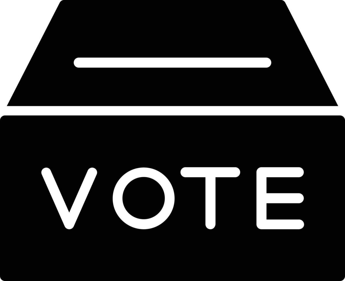 ícone de glifo de cabine de votação vetor