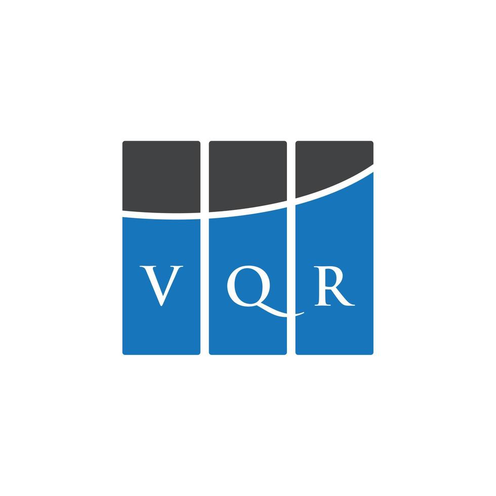 design de logotipo de carta vqr em fundo branco. conceito de logotipo de letra de iniciais criativas vqr. design de letra vqr. vetor