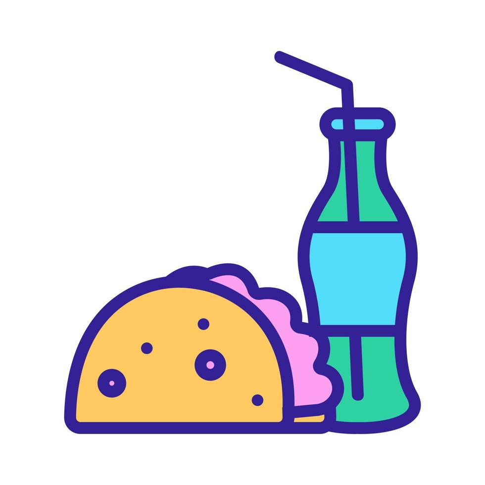 vetor de ícone de refrigerante delicioso. ilustração de símbolo de contorno isolado