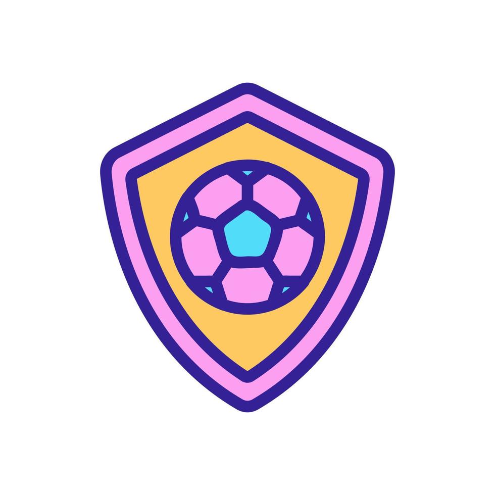 o emblema do ícone do fã de futebol é um vetor. ilustração de símbolo de contorno isolado vetor