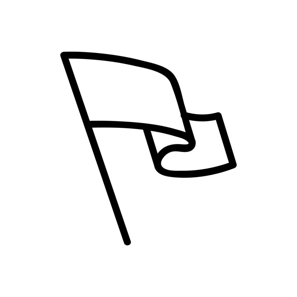 vetor de ícone de fã de futebol de bandeira. ilustração de símbolo de contorno isolado