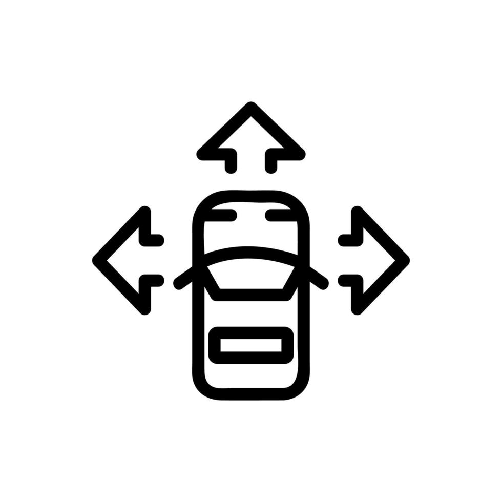 vetor de ícone de carro inteligente. ilustração de símbolo de contorno isolado