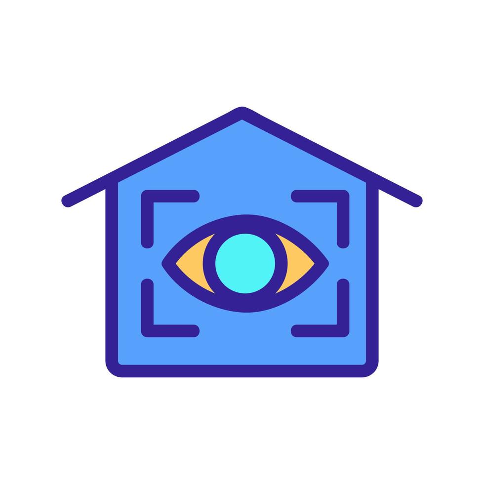 vetor de ícone de casa inteligente. ilustração de símbolo de contorno isolado