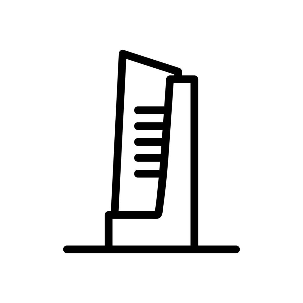 ilustração de contorno de vetor de ícone alto de arranha-céu