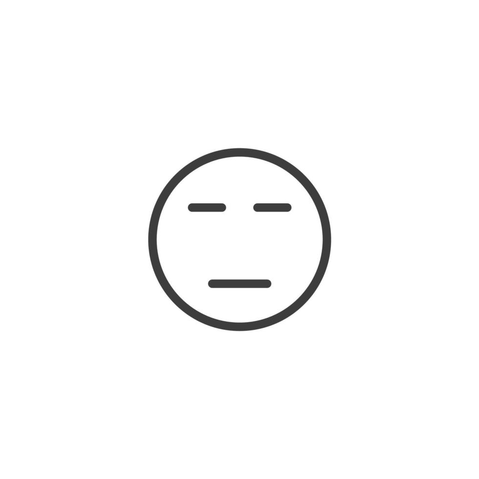 sinal de vetor do símbolo de rosto emoticon é isolado em um fundo branco. cor do ícone de rosto emoticon editável.