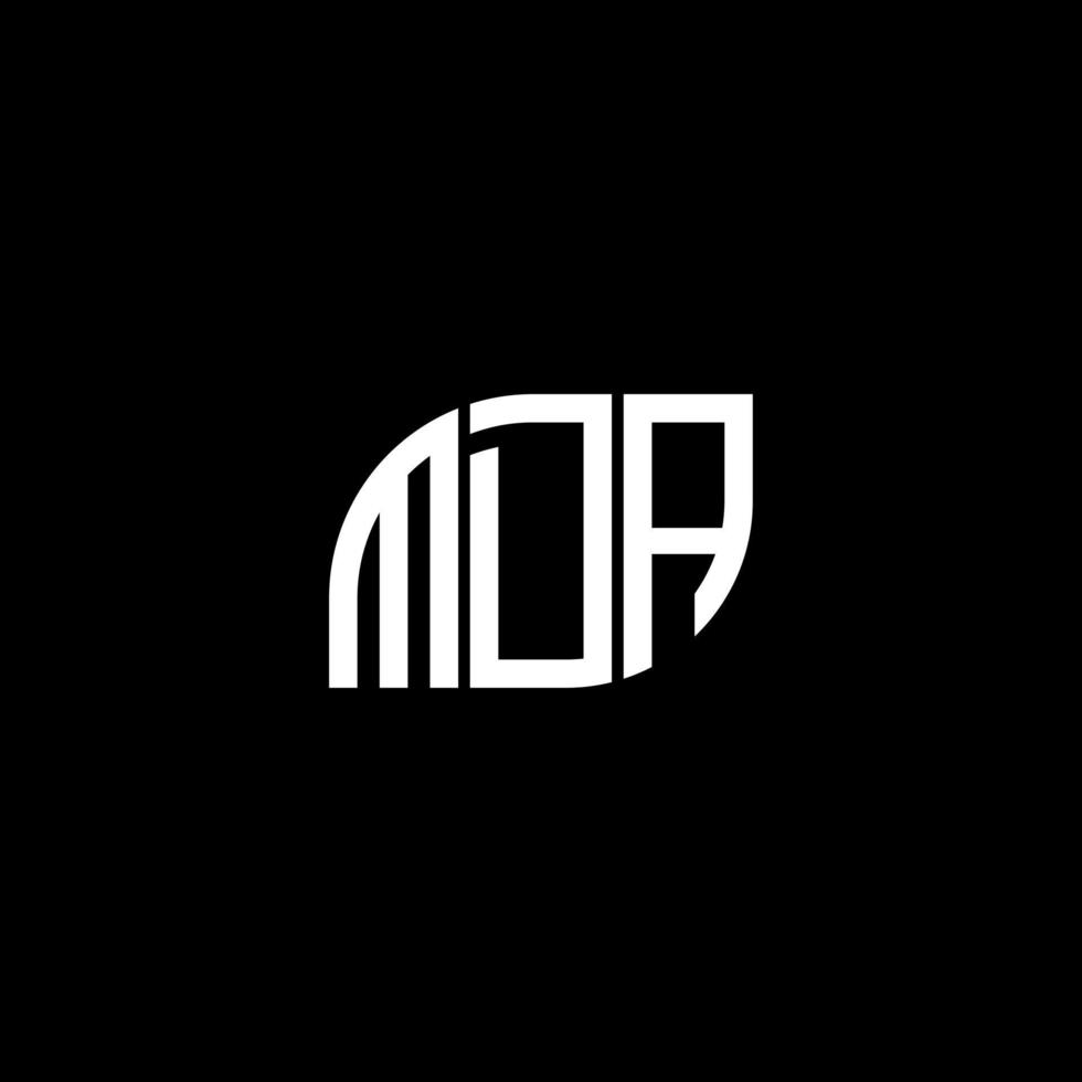 design de logotipo de carta mda em fundo preto. conceito de logotipo de letra de iniciais criativas mda. design de letra mda. vetor