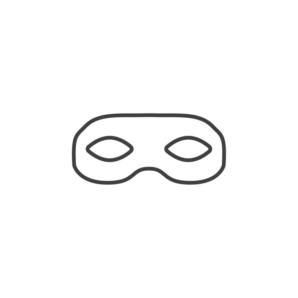 sinal vetorial do símbolo de máscara anônima é isolado em um fundo branco. cor do ícone de máscara anônima editável. vetor