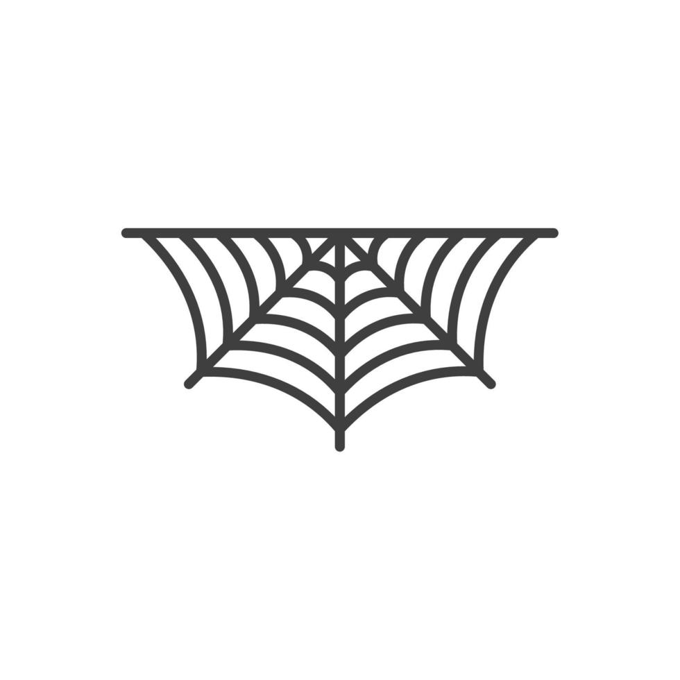 sinal de vetor do símbolo de teia de aranha é isolado em um fundo branco. cor do ícone da teia de aranha editável.