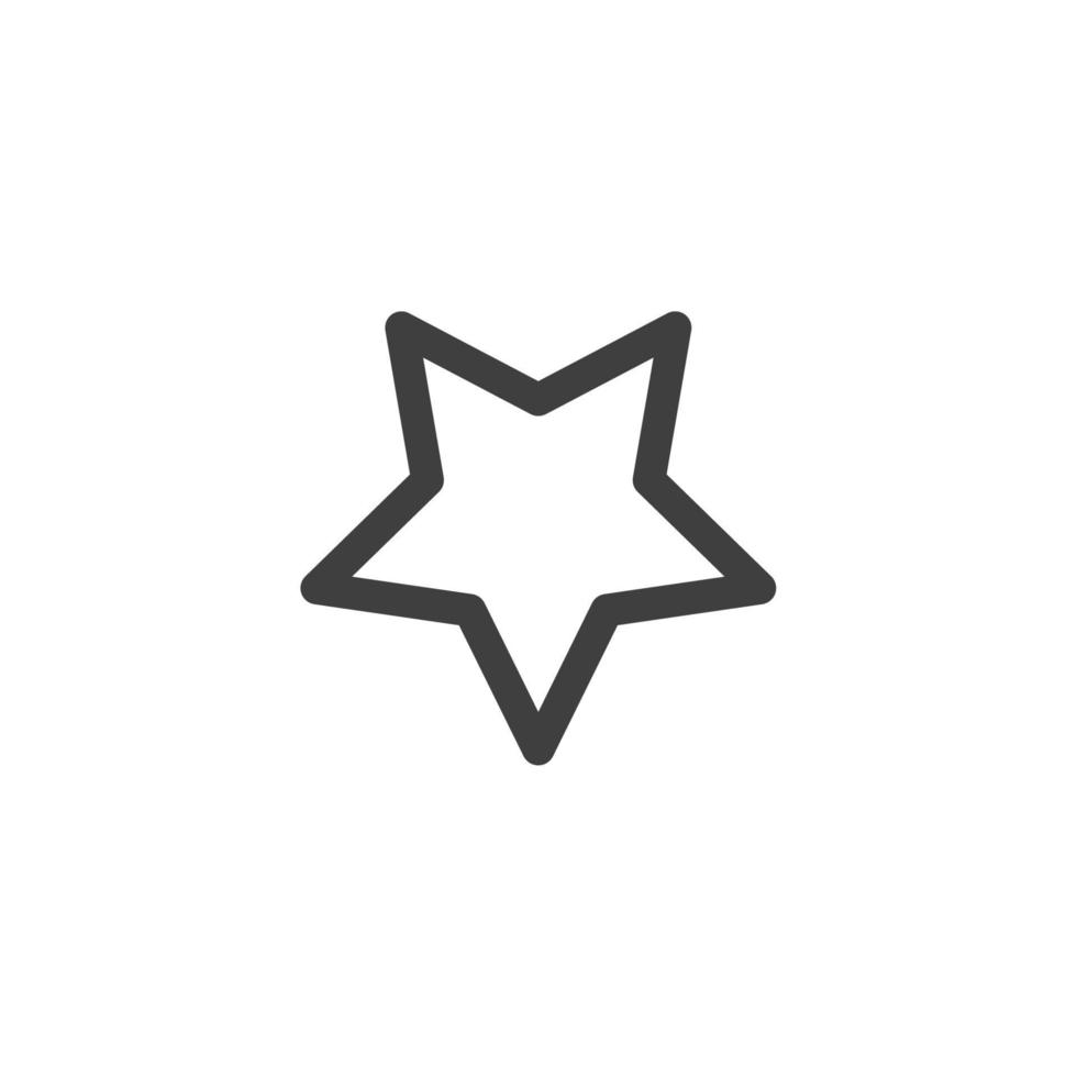 sinal de vetor do símbolo de etiqueta de preço estrela é isolado em um fundo branco. cor do ícone do preço da estrela editável.