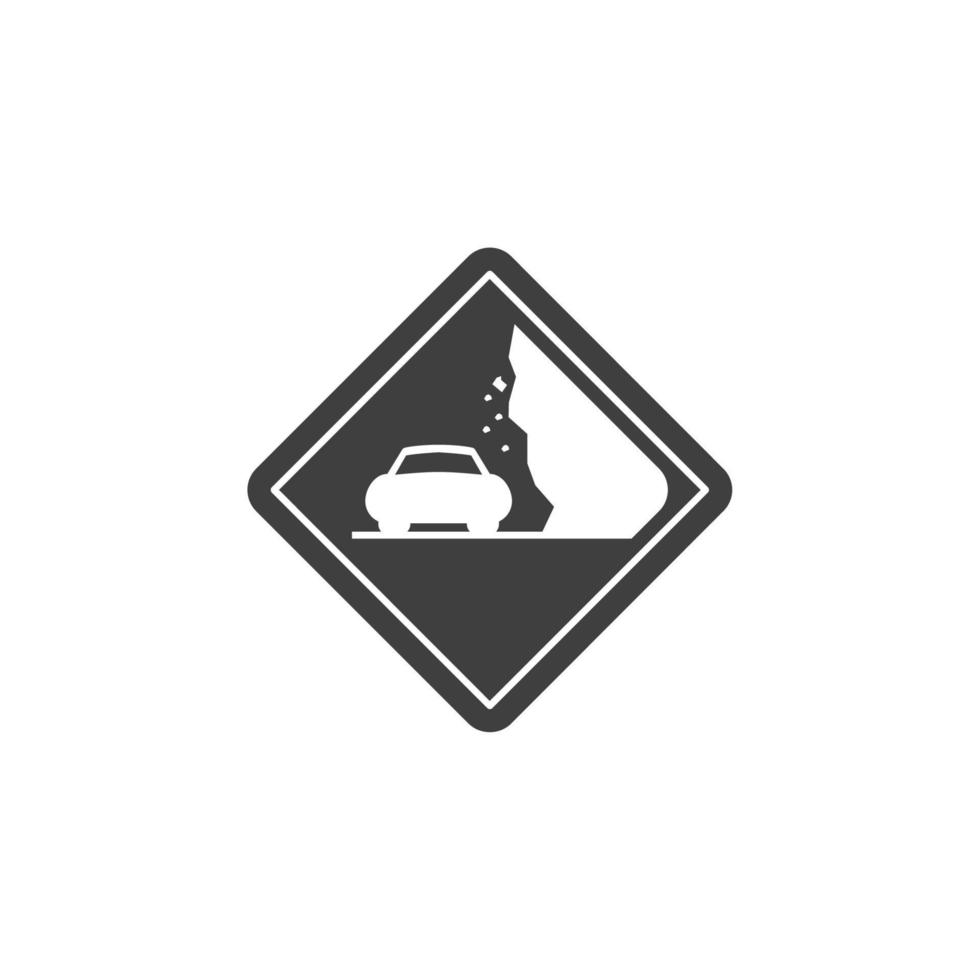 sinal de vetor do símbolo de sinais de trânsito é isolado em um fundo branco. cor do ícone de sinais de trânsito editável.
