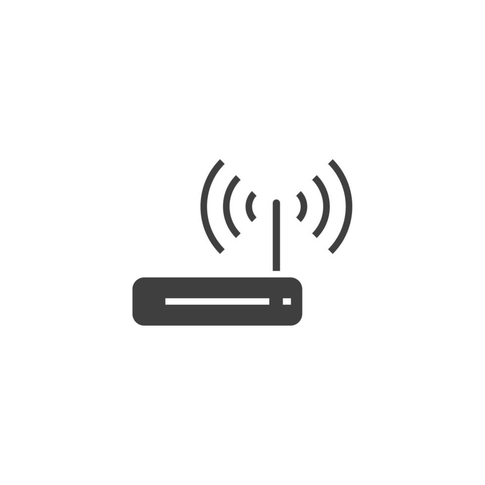 sinal de vetor do símbolo do roteador é isolado em um fundo branco. cor do ícone do roteador editável.