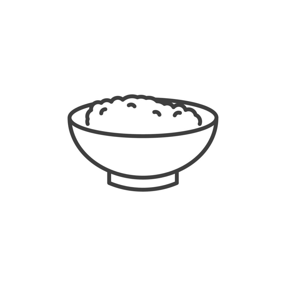 sinal de vetor do símbolo de cereais é isolado em um fundo branco. cor do ícone de cereais editável.