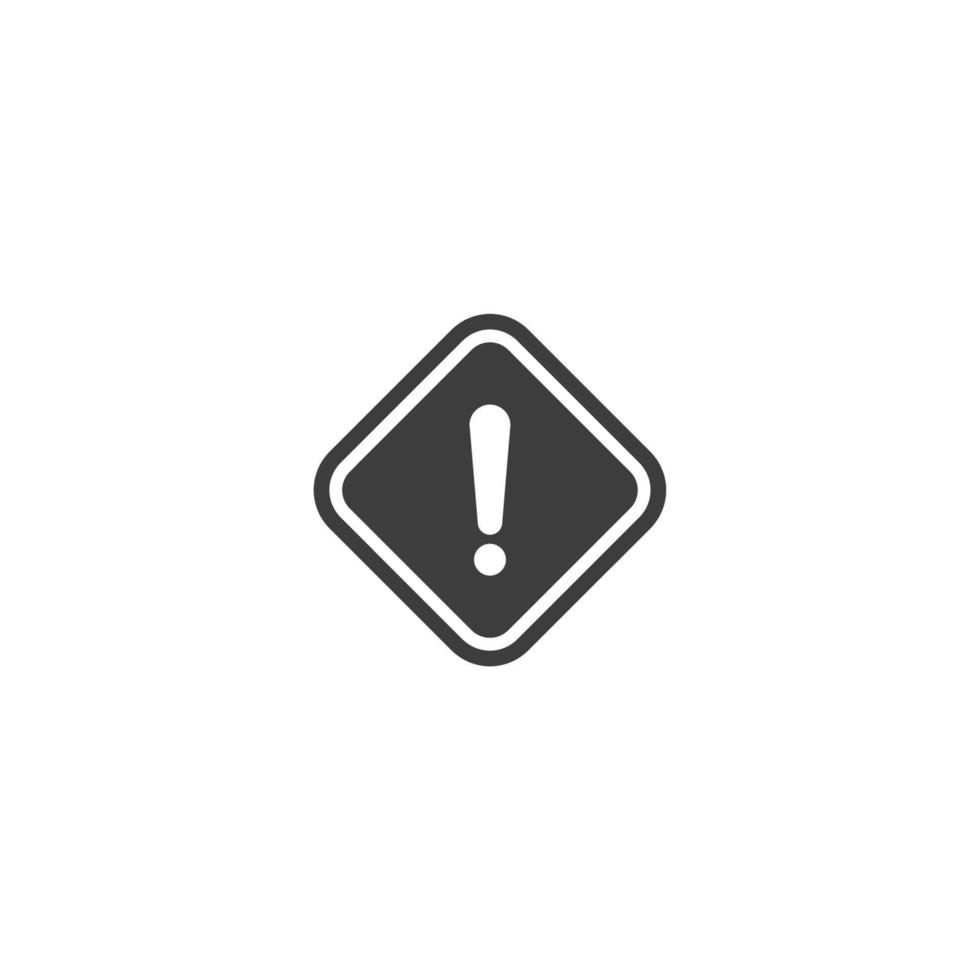 sinal de vetor do símbolo de perigo é isolado em um fundo branco. cor do ícone de perigo editável.