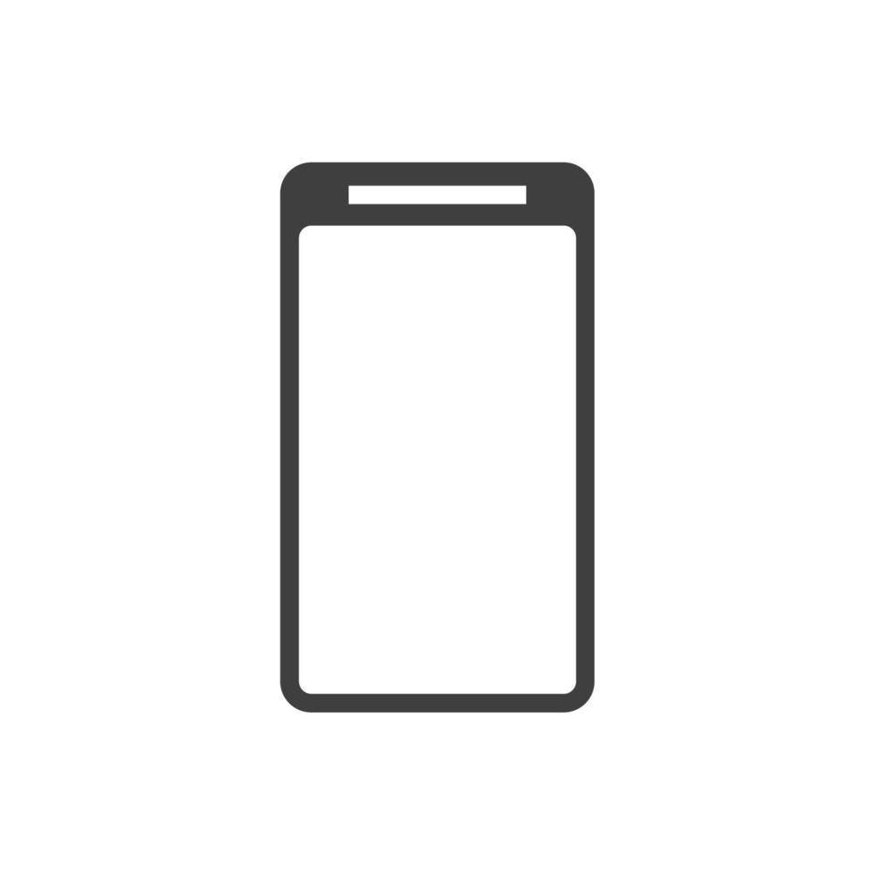 sinal de vetor do símbolo do smartphone é isolado em um fundo branco. cor do ícone do smartphone editável.