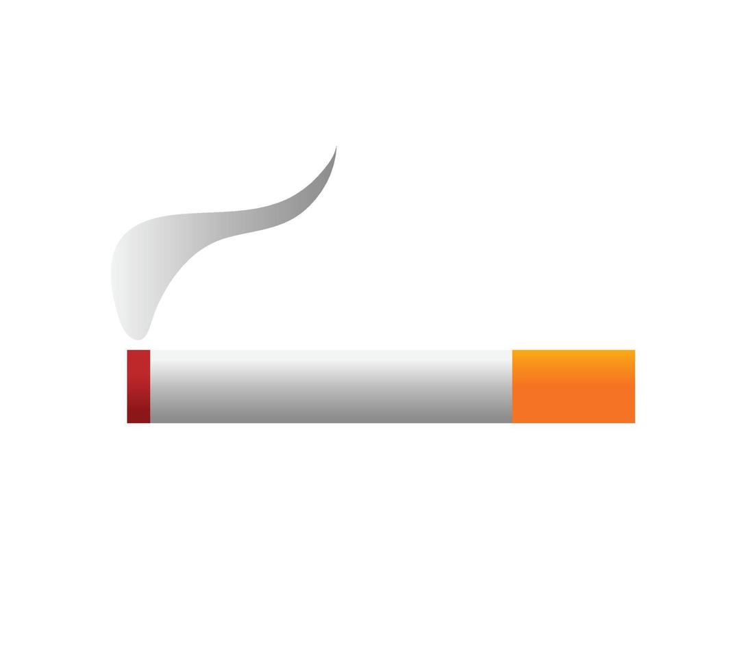 ícone de cigarro fumando. estilo de design plano. ilustração vetorial vetor