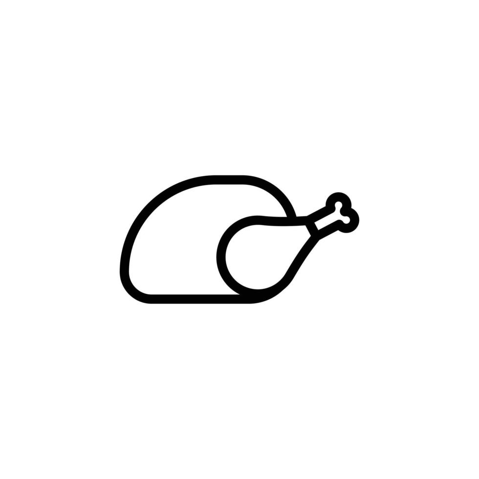 vetor de perna de frango para apresentação de ícone de símbolo de site