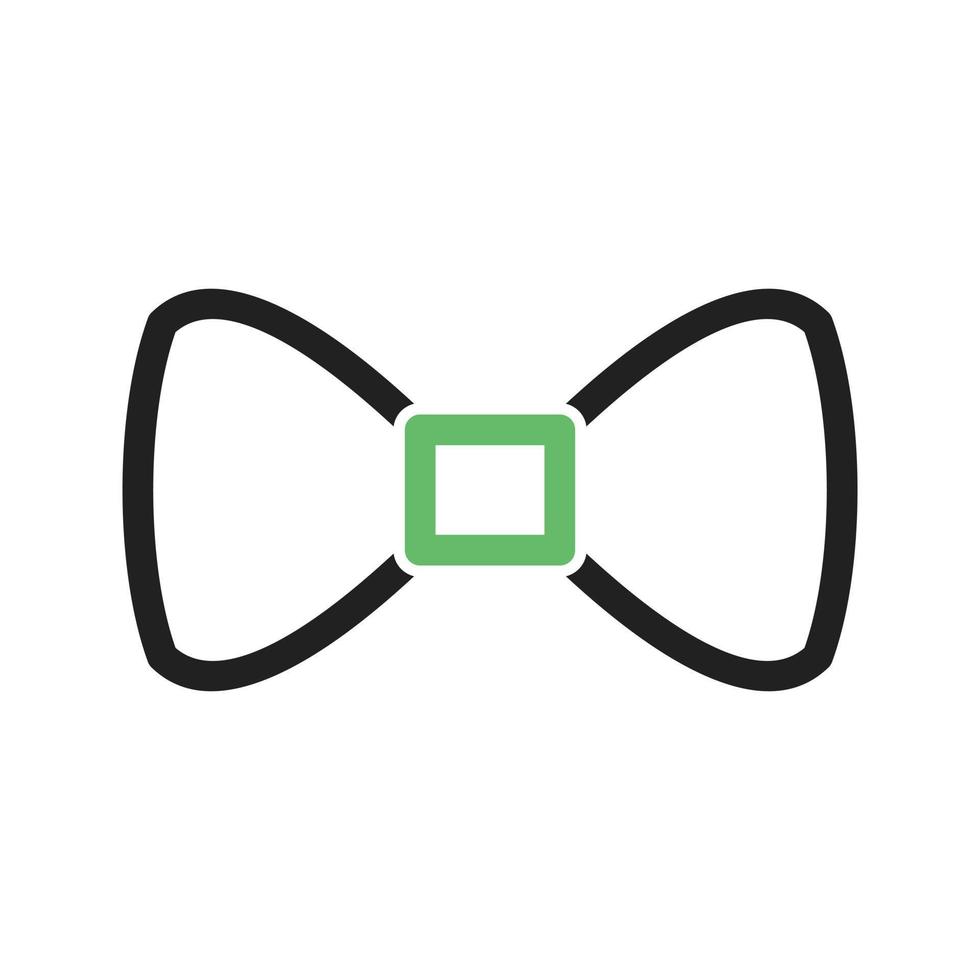 linha de gravata borboleta ícone verde e preto vetor