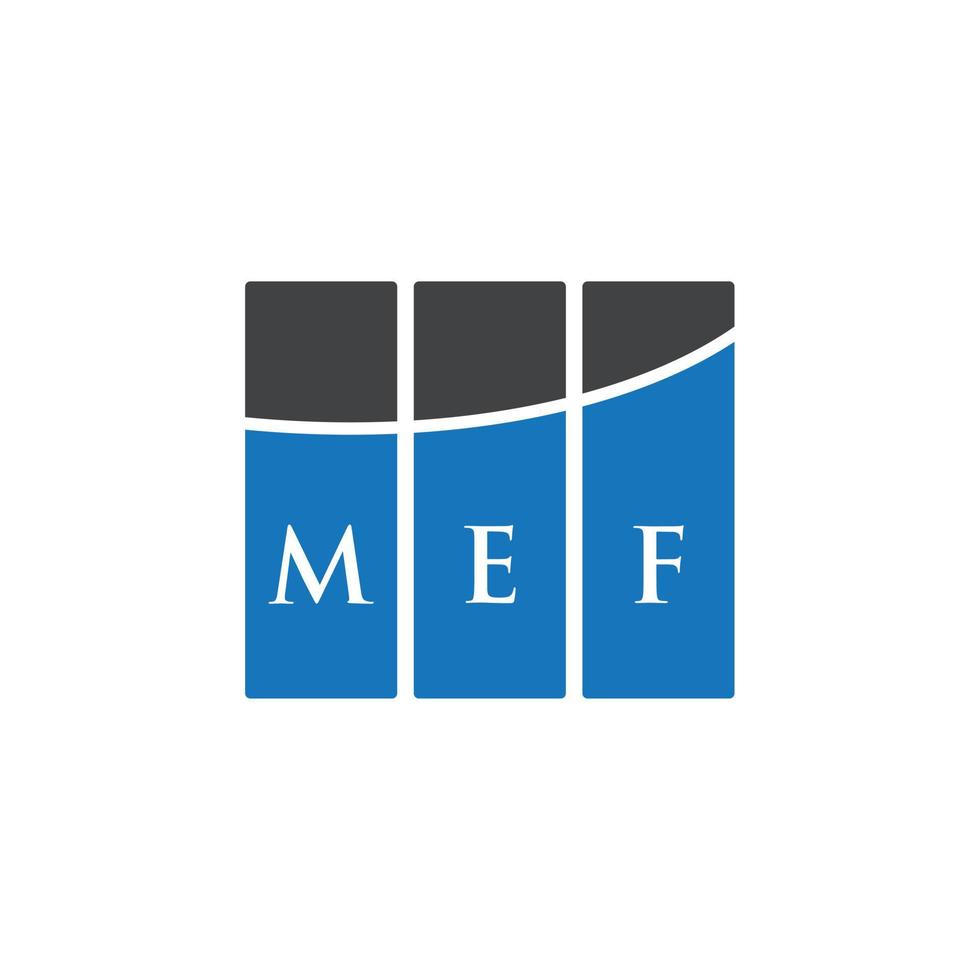 design de logotipo de carta mef em fundo branco. conceito de logotipo de letra de iniciais criativas do mef. design de letra mef. vetor