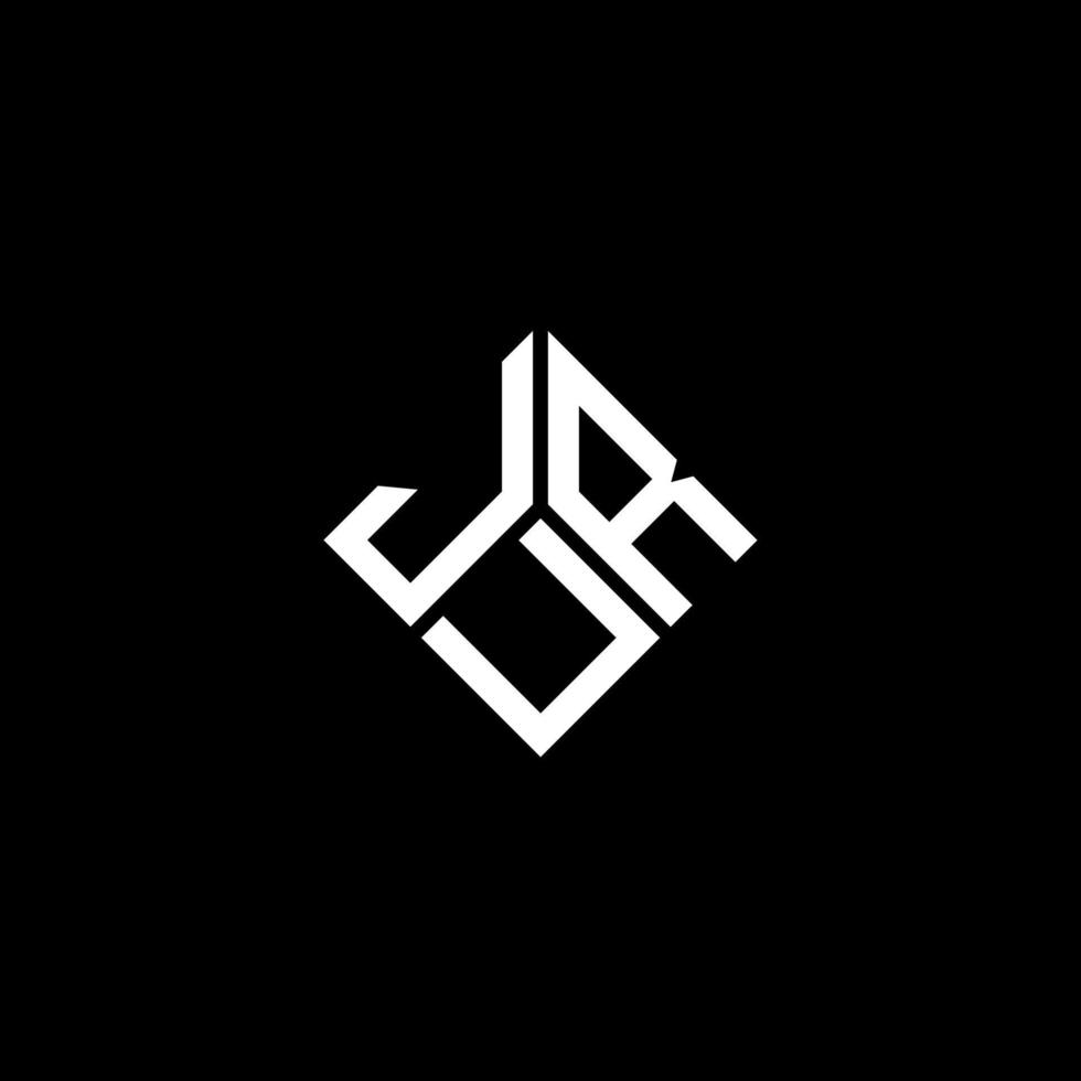 design de logotipo de carta webjur em fundo preto. jur conceito de logotipo de letra de iniciais criativas. design de carta jur. vetor