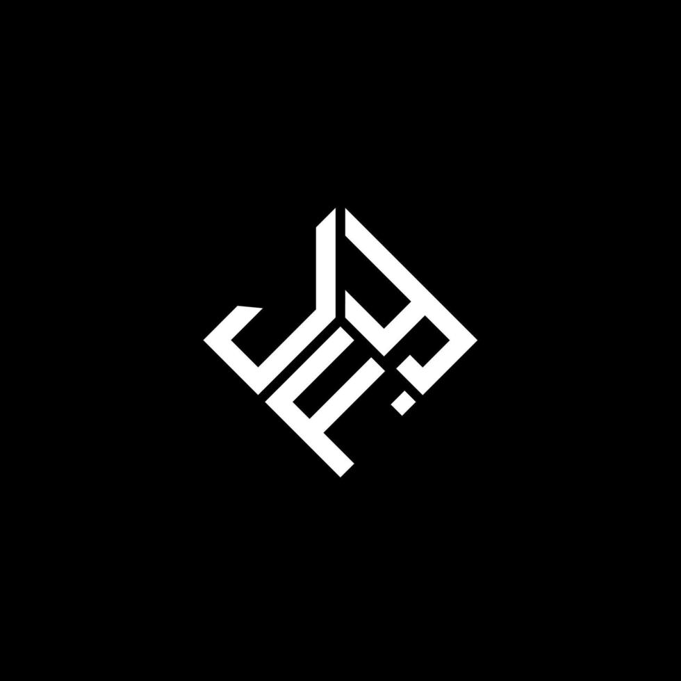 design de logotipo de carta jfy em fundo preto. conceito de logotipo de letra de iniciais criativas jfy. design de letras jfy. vetor