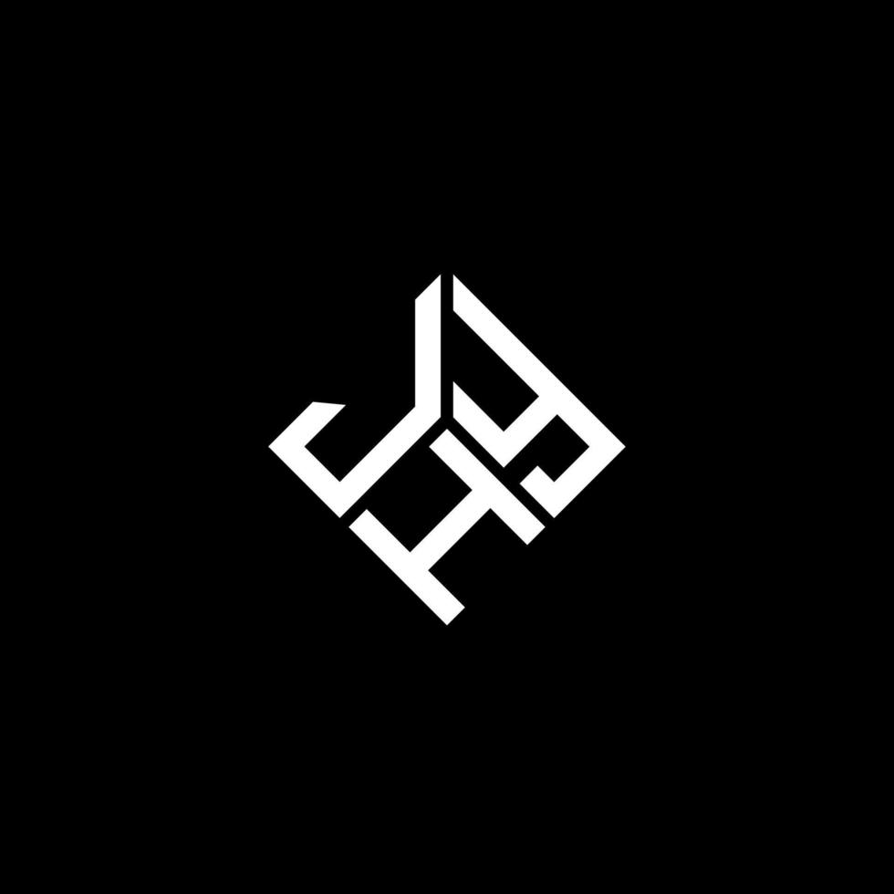 design de logotipo de carta jhy em fundo preto. jhy conceito de logotipo de letra de iniciais criativas. projeto de letra jhy. vetor