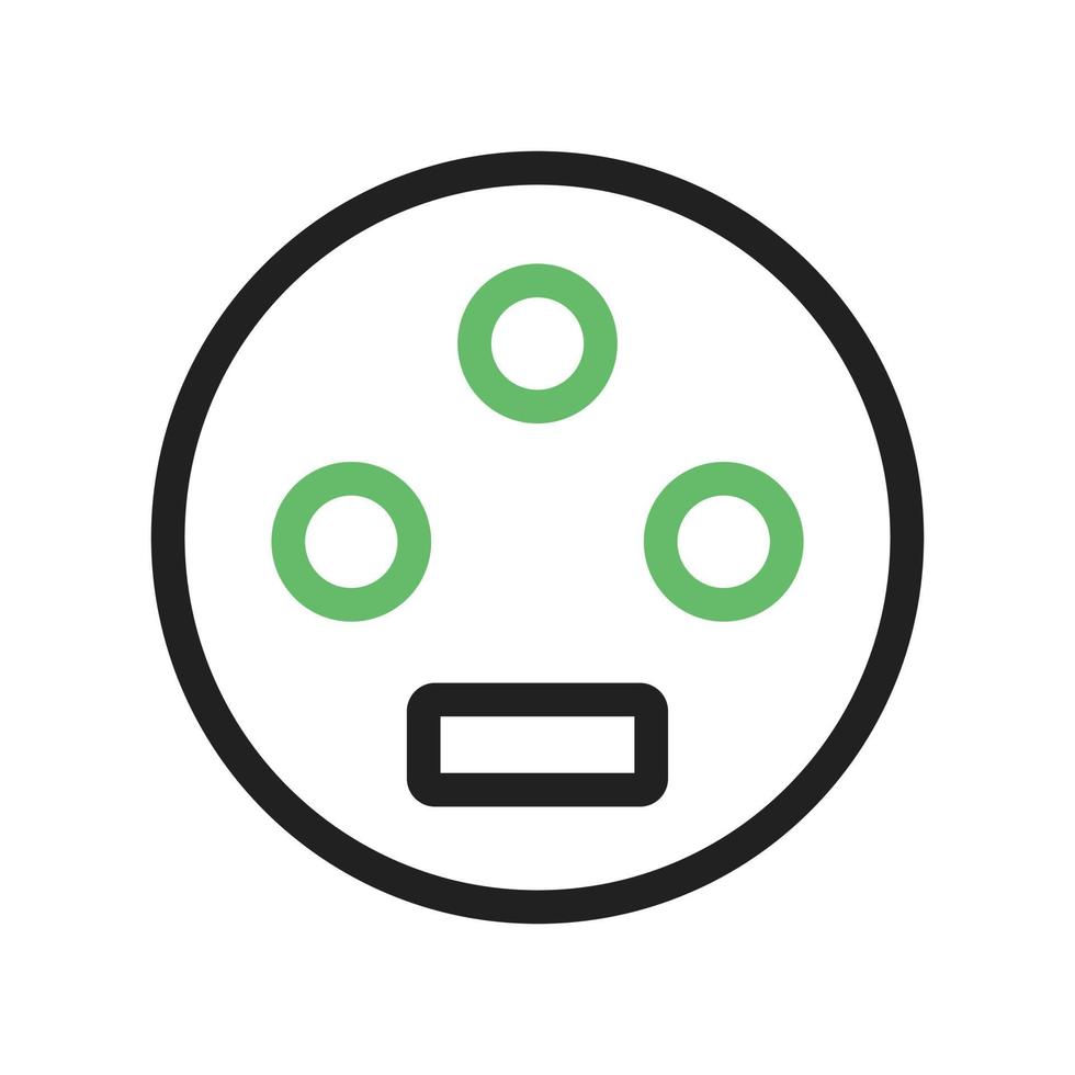 configurações de entrada de linha svideo ícone verde e preto vetor