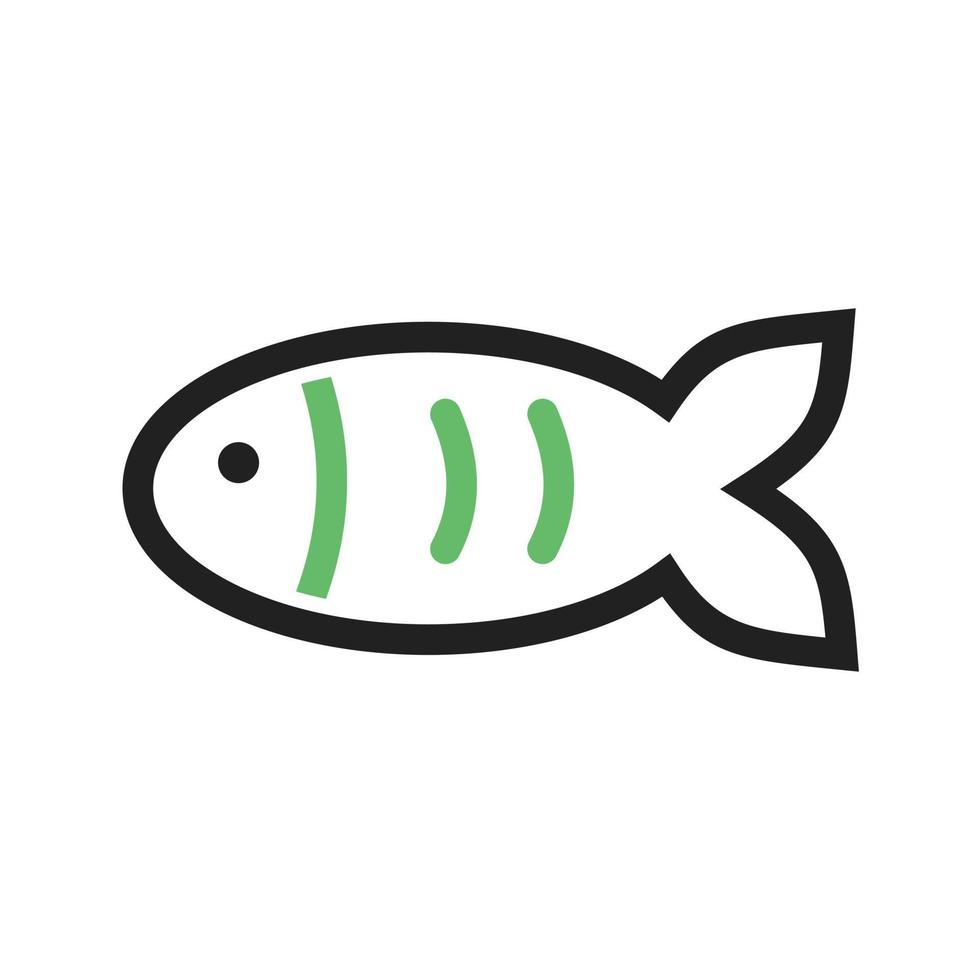 peixe de estimação eu linha ícone verde e preto vetor