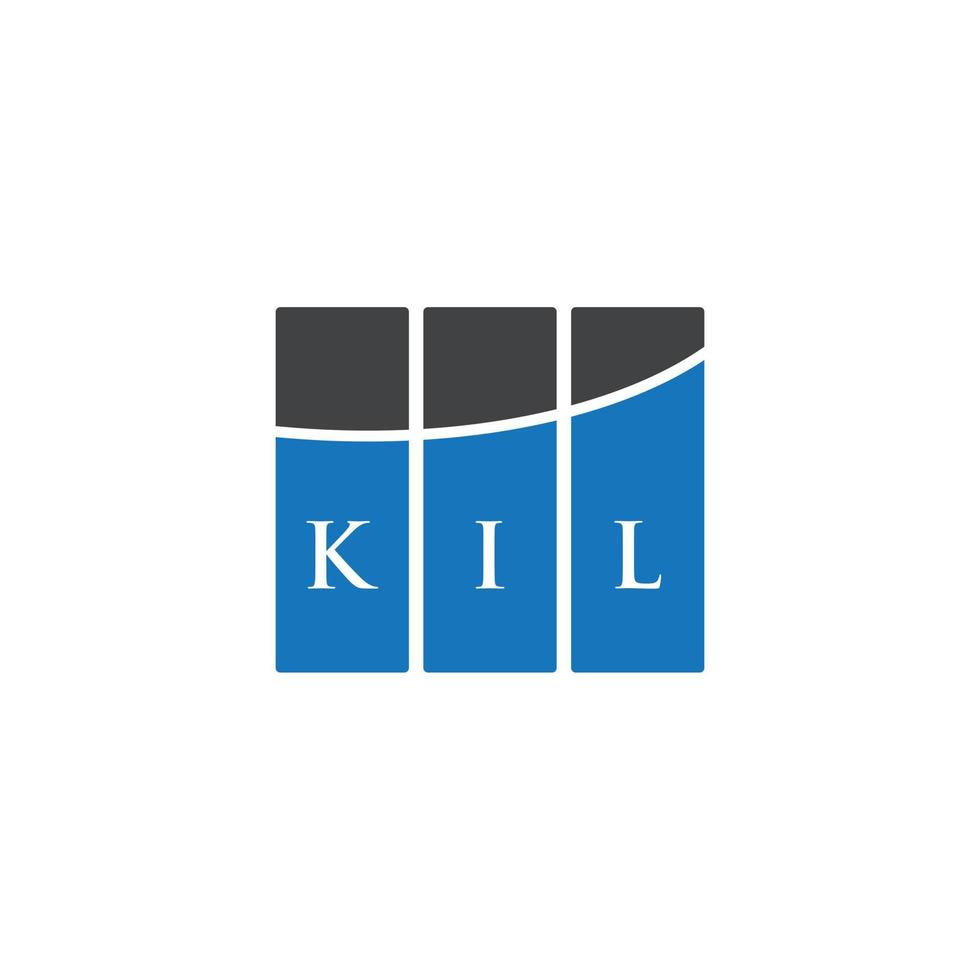 kil design de logotipo de carta em fundo branco. kil conceito de logotipo de letra de iniciais criativas. desenho de letras. vetor