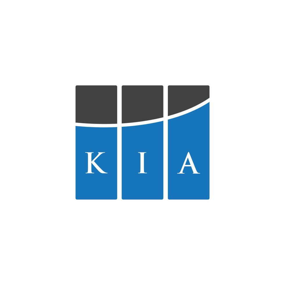 conceito de logotipo de letra de iniciais criativas kia. kia letter design.kia carta logo design em fundo branco. conceito de logotipo de letra de iniciais criativas kia. desenho de letra kia. vetor