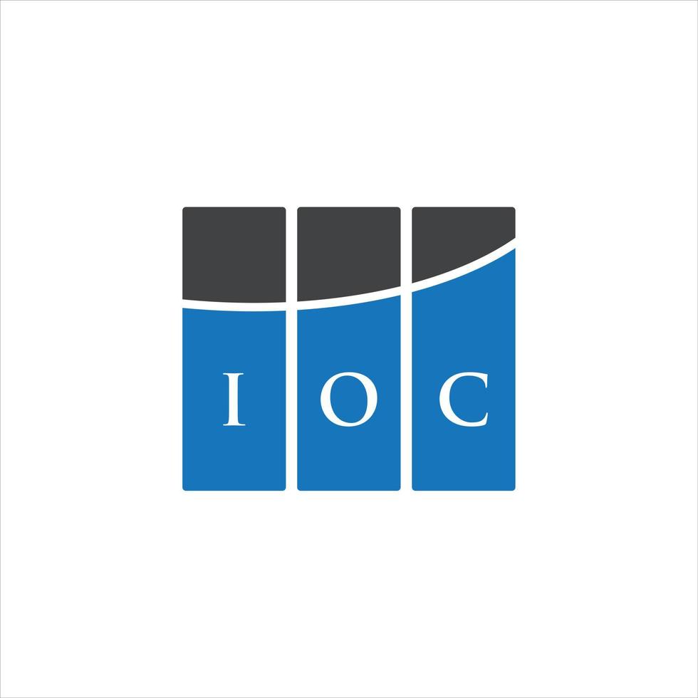 design de logotipo de carta ioc em fundo branco. conceito de logotipo de letra de iniciais criativas ioc. design de letras ioc. vetor