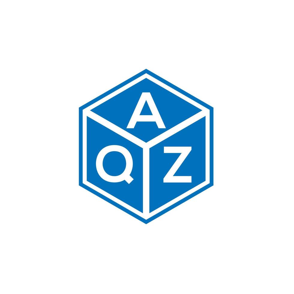 design de logotipo de carta aqz em fundo preto. conceito de logotipo de letra de iniciais criativas aqz. design de letra aqz. vetor