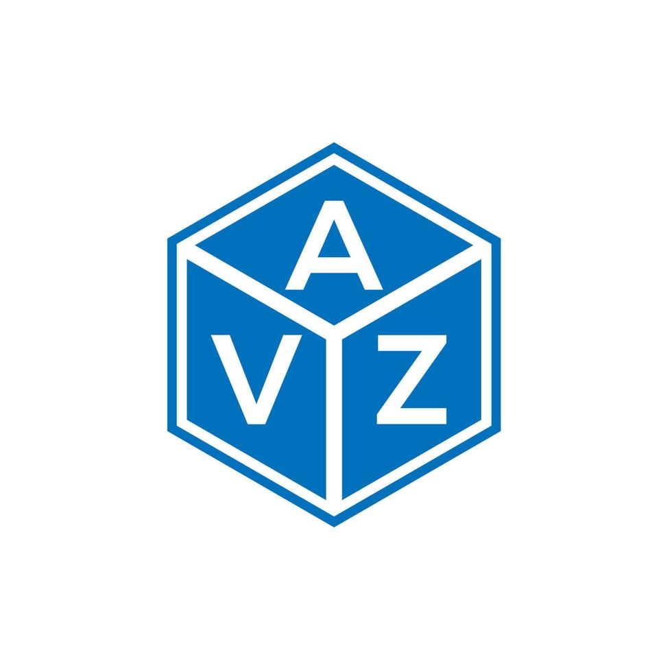 design de logotipo de carta avz em fundo preto. conceito de logotipo de letra de iniciais criativas avz. design de letra avz. vetor