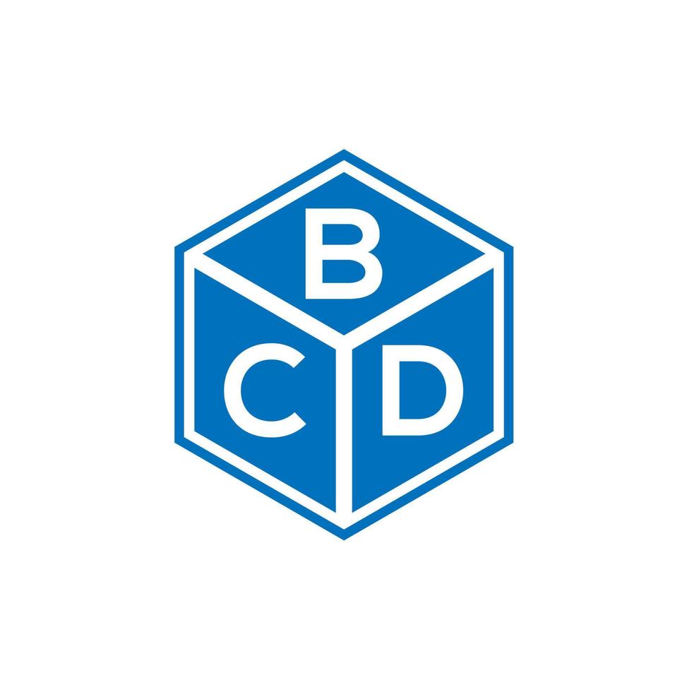 design de logotipo de carta bcd em fundo preto. conceito de logotipo de letra de iniciais criativas bcd. design de letra bcd. vetor