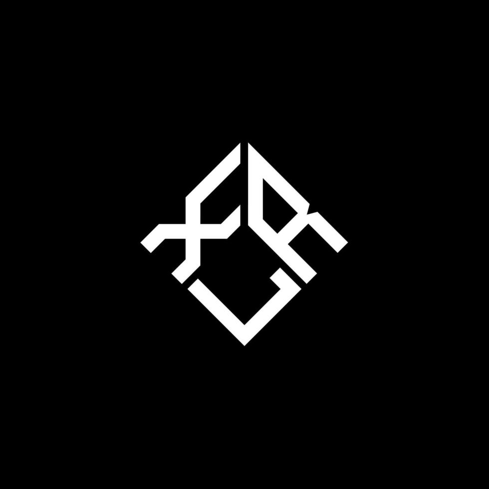 design de logotipo de carta xlr em fundo preto. conceito de logotipo de letra de iniciais criativas xlr. design de letra xlr. vetor