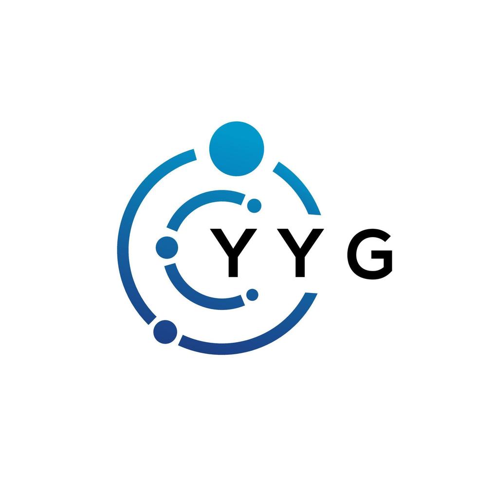 design de logotipo de tecnologia de letra yyg em fundo branco. yyg letras iniciais criativas conceito de logotipo. design de letra yyg. vetor