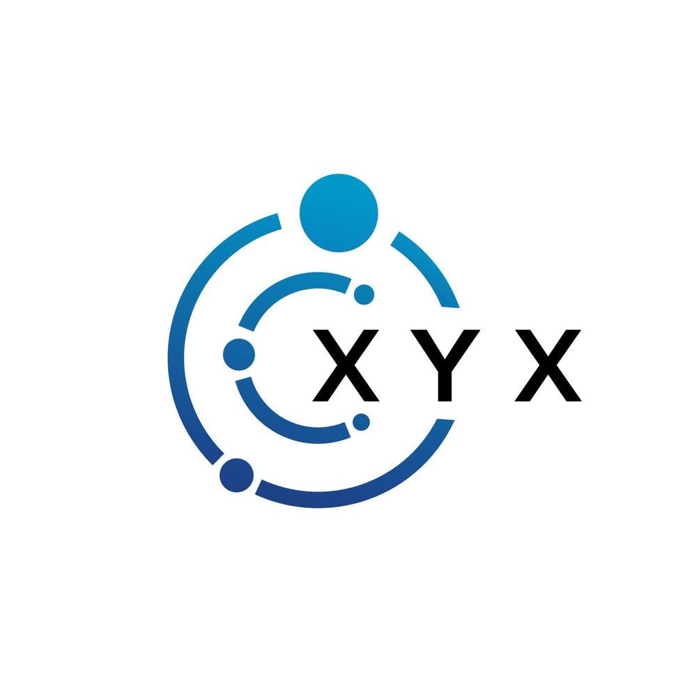 design de logotipo de tecnologia de letra xyx em fundo branco. xyx iniciais criativas carta-lo conceito de logotipo. design de letra xyx. vetor