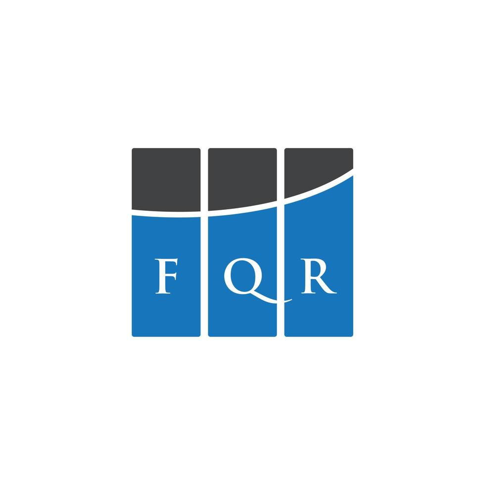 design de logotipo de carta fqr em fundo branco. conceito de logotipo de letra de iniciais criativas fqr. design de letra fqr. vetor