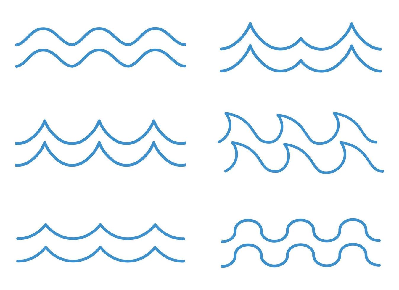 ilustração de design de vetor de onda isolada no fundo branco