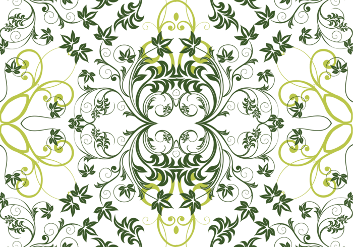 Fundo floral verde de repetição floral vetor