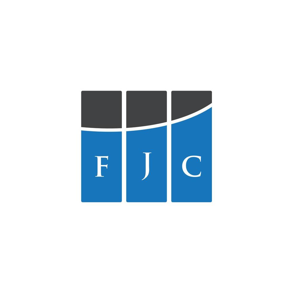 design de logotipo de carta fjc em fundo branco. conceito de logotipo de letra de iniciais criativas fjc. design de letra fjc. vetor